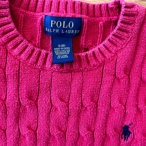 Christmas red Polo Ralph Lauren long sleeve Sweater. Boy size 8 - Picture 7 of 7
